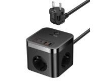 BASEUS sieciowa PowerCombo 30W 3AC+2U+2C 30W 1.5m Cluster Black - 1298074 - zdjęcie 2